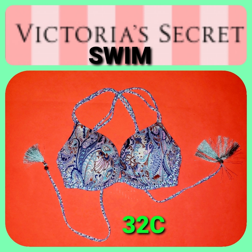 32C LIKE NEW VICTORIA'S SECRET UNDERWIRE BIKINI TOP